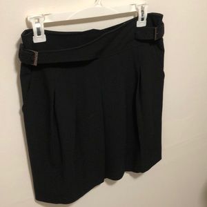 black mini with buckle waist band